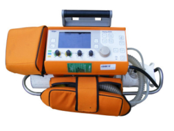 Транспортный аппарат ИВЛ Draeger Oxylog 3000 plus с дыхательным контуром и оранжевой сумкой