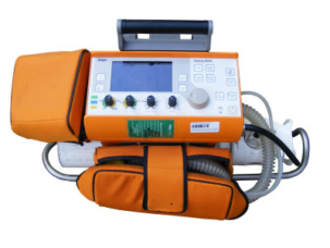 Транспортный аппарат ИВЛ Draeger Oxylog 3000 plus с дыхательным контуром и оранжевой сумкой