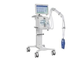 Аппарат ИВЛ Draeger Evita V300 на мобильной колесной стойке с сенсорным экраном и дыхательным контуром