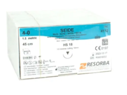 Шёлк SEIDE E — упаковка плетёной нерассасывающейся нити RESORBA